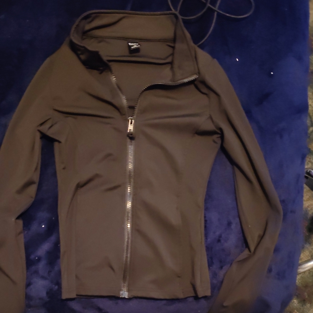 Women's Black Zip-Up Bomber Jacket with Stand Collar